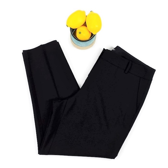 Eileen Fisher Black Mid Rise Ankle Dress Pants Womens Size MP Medium Petite - Picture 6 of 8